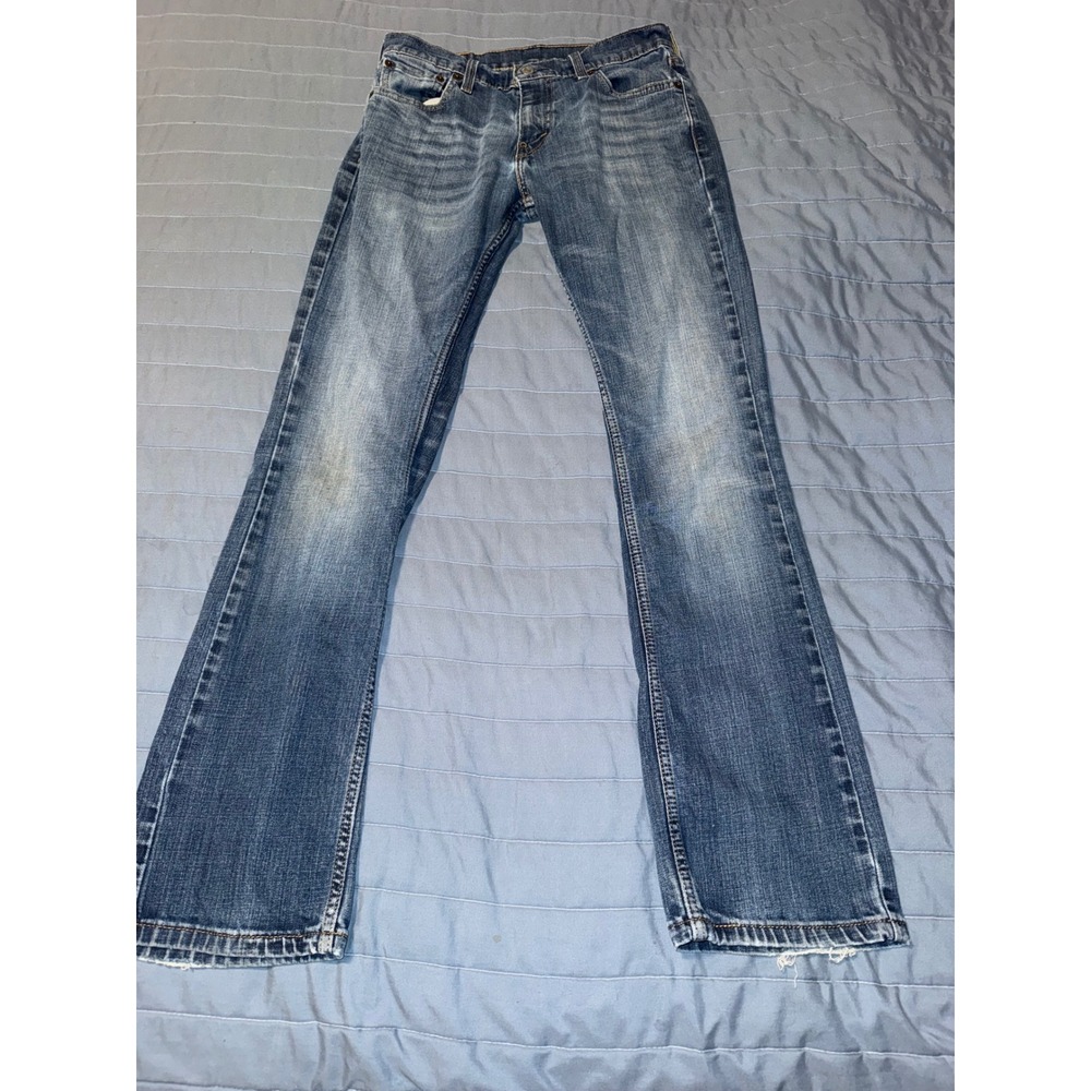 Levis 527 Slim Bootcut Mens Jeans Blue Denim 30x32 05527-0489